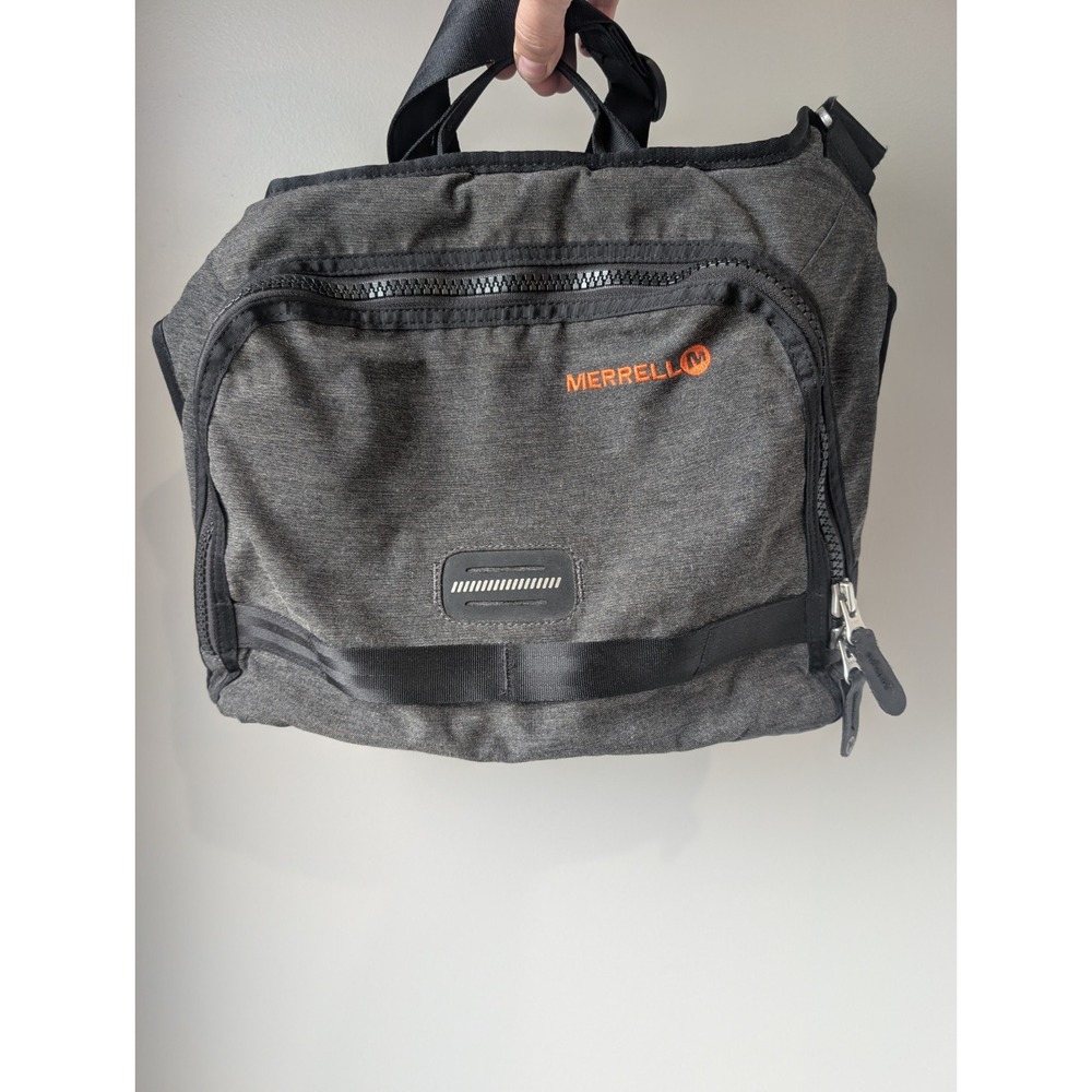 Merrell Messenger Bag Charcoal Grey Crossbody Shoulder Travel Commuter Bag